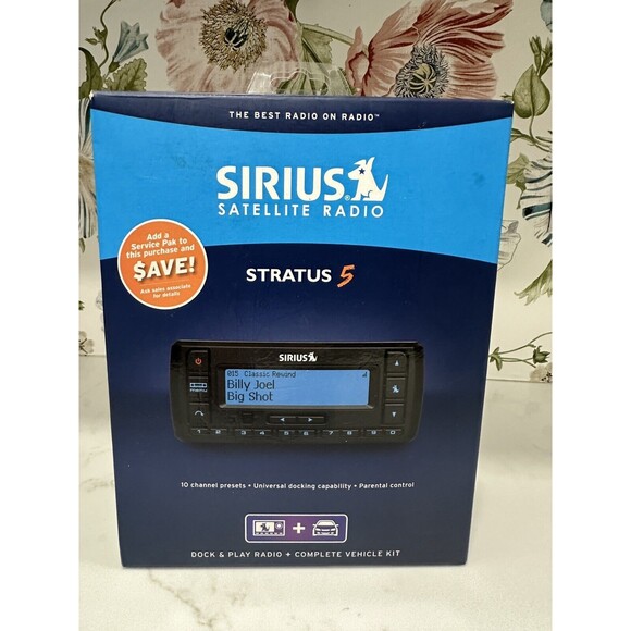 Sirius Dock play + Complete Vehicle Kit Satellite Stratus 5 Radio - SV5TK1 -NEW! - Picture 1 of 11